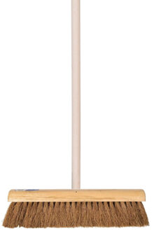 Talen Tools Straatbezem Kokosvezels - hout - 50 cm - buitenbezem - Luxe kwaliteit - Steel 140 cm