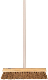 Talen Tools Straatbezem Kokosvezels - hout - 60 cm - buitenbezem - Luxe kwaliteit - Steel 130 cm