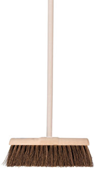 Talen Tools Straatbezem natuurvezels - hout - 45 cm - buitenbezem - voor tegels - Steel 120 cm