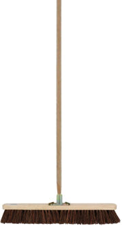 Talen Tools Straatbezem Natuurvezels - hout - 60 cm - buitenbezem - Luxe kwaliteit - Steel 130 cm