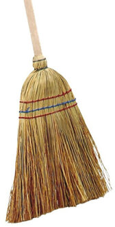 Talen Tools Strobezem - L75 cm - mini tuingereedschap - bezem voor buitengebruik - tuinbezem Bruin