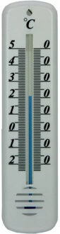 Talen Tools Thermometer buiten - wit - kunststof - 14 cm - Buitenthermometers