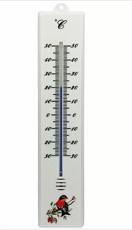 Talen Tools Thermometer buiten wit - kunststof - 32 cm - Buitenthermometers