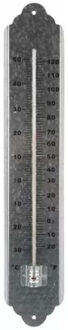 Talen Tools Thermometer - metaal - 50 cm - Buitenthermometers Zilverkleurig