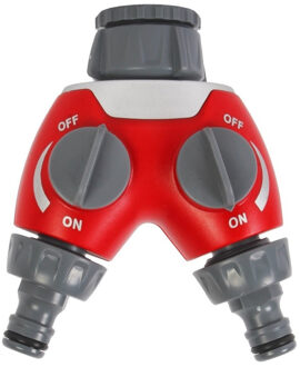Talen Tools Tuinslang splitter / waterverdeler 2 weg rood