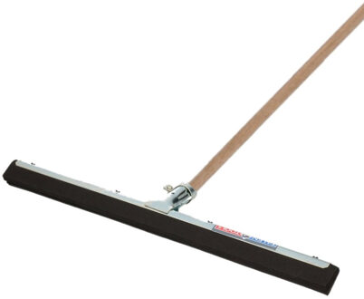 Talen Tools Vloer/douche trekker - metaal/stevig rubber 45 cm - dikke houten steel 140 cm