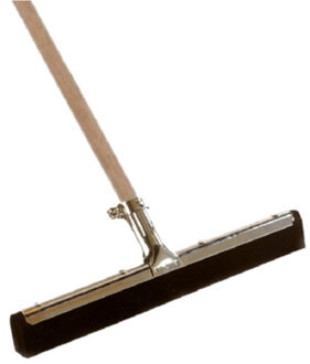 Talen Tools Vloer/douche trekker - voor water - metaal/hard rubber 35 cm - met houten steel 130 cm