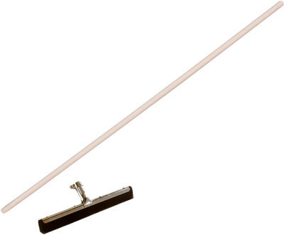 Talen Tools Vloer/douche trekker - voor water - metaal/hard rubber 35 cm - met houten steel 130 cm