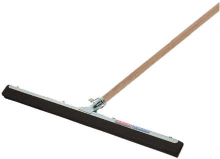 Talen Tools Vloer/douche trekker - voor water - metaal/schuimrubber 45 cm - met houten steel 130 cm