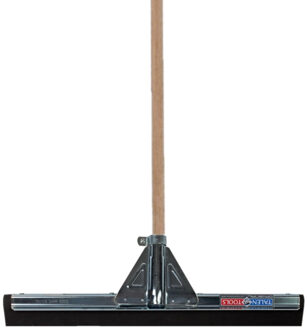 Talen Tools Vloertrekker/douchetrekker voor water metaal/hard rubber 45 cm met houten steel 130 cm