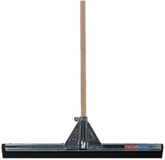 Talen Tools Vloertrekker/douchetrekker voor water metaal/hard rubber 55 cm met houten steel 130 cm