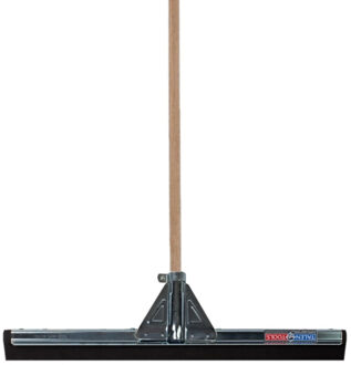 Talen Tools Vloertrekker/douchetrekker voor water metaal/hard rubber 55 cm met houten steel 140 cm