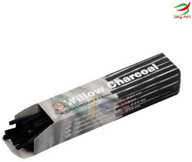 Talens Wilg Charcoat,3-4Mm 5-6Mm 7-12Mm, Dikke Zwarte, Om Kleur, Schets , Chinese Schilderen, Papier Box Set 5-6mm 25stk