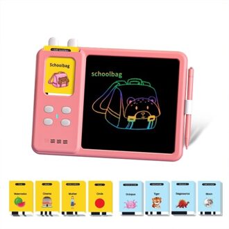 Talking Flash Cards Writing Tablet 2 in 1 Educational Child LCD Drawing Board with 224 Sight Words