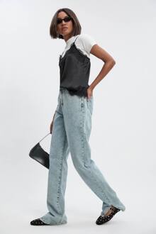 Tall Basics Jeans Met Gespleten Zoom En Rechte Pijp, Light Blue - 6/34L