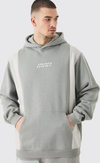 Tall Color Block Core Hoodie, Grey - L