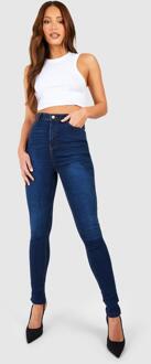 Tall Donkerblauwe Mid Rise Skinny Jeans 36', Dark Blue