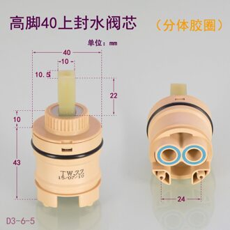 Tall Keramische Ventiel 25/35/40 Kraan Reparatie Accessoires Wastafel Keuken Keuken Wastafel Douche Gemengde Water Warm En Koud D3-6-5