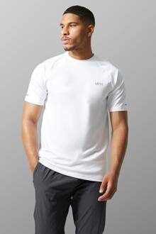Tall Man Active Raglan Fitness T-Shirt, White - XS