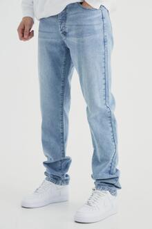 Tall Onbewerkte Jeans Met Rechte Pijpen, Light Blue - 40