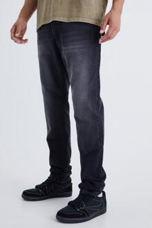 Tall Onbewerkte Slim Fit Jeans, Washed Black - 30