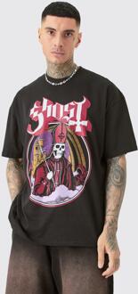 Tall Oversized Ghost T-Shirt In Black, Black - S