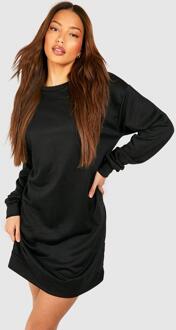 Tall Oversized Sweatshirt Jurk, Black - 40