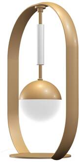Tamara design-tafellamp, goud/wit goud, wit