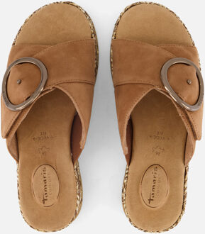Tamaris Comfort Slippers cognac Leer - 37,38,39,40,42