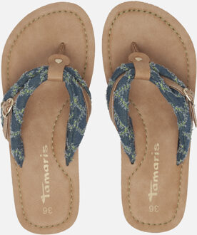 Tamaris Denim Slippers blauw Textiel - 36