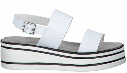 Tamaris Elegante witte platte sandalen voor vrouwen Tamaris , White , Dames - 38 Eu,40 Eu,37 Eu,36 Eu,41 EU