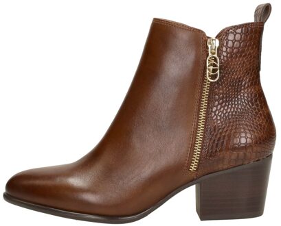 Tamaris Enkellaarsjes Hak Cognac - 42