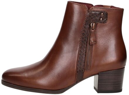 Tamaris Enkellaarsjes Hak Cognac - 42