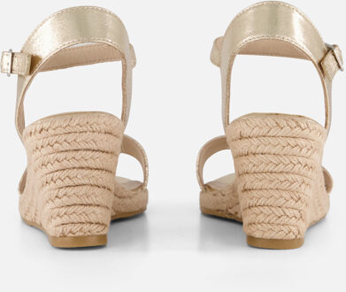 Tamaris Espadrilles met hak goud Textiel - 42