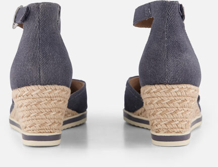 Tamaris Espadrilles Sleehak blauw Textiel - 36,37,38,39,40,41,42