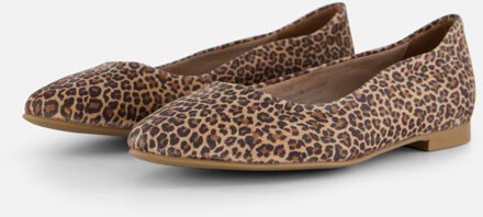 Tamaris Leopard Ballerina's bruin Leer - 41