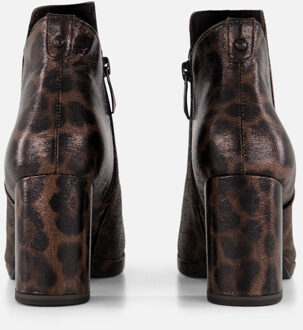 Tamaris Leopard Enkellaarsjes bruin Textiel - 36,37,38,39,40,41,42