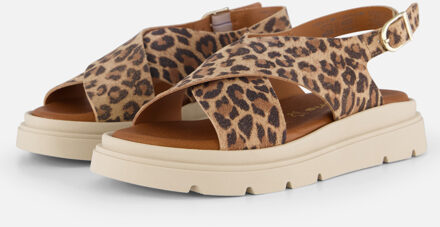 Tamaris Leopard Sandalen bruin Leer - 36,38,39,40,42