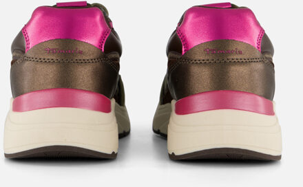 Tamaris Leopard Sneakers groen Textiel - 36,37