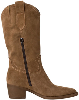 Tamaris Leren laarzen met blokhak Tamaris , Brown , Dames - 37 Eu,40 Eu,38 Eu,39 EU