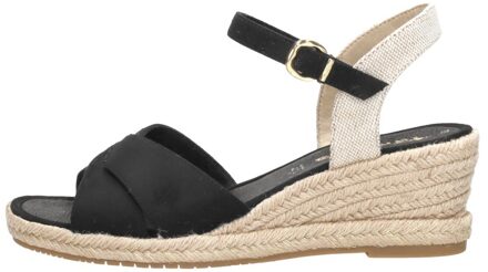 Tamaris Sandaal Dames Zwart/Beige