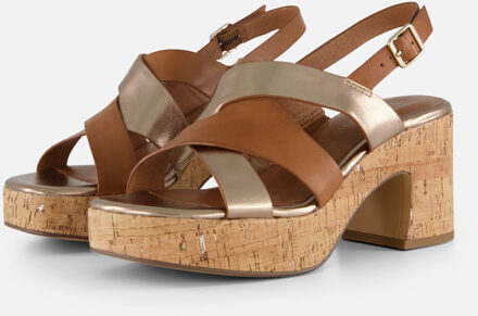 Tamaris Sandalen met hak cognac Synthetisch - 37,38,39,40,41