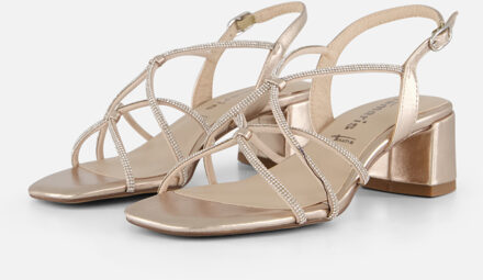 Tamaris Sandalen met hak goud Synthetisch - 37,38,39,40