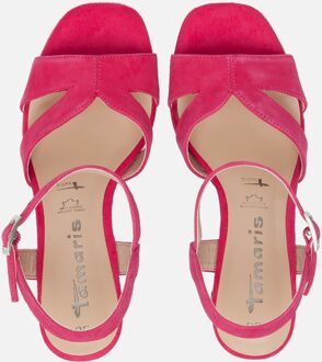 Tamaris Sandalen met hak roze Leer - 36,38,39,40