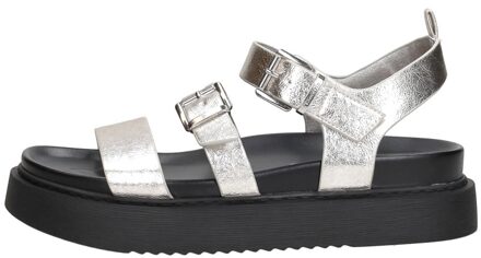 Tamaris Sandalen Plat Zilver Zilverkleur - 41