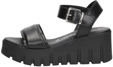 Tamaris Sandalen Plat Zwart - 39