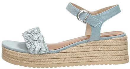 Tamaris Sandalen Touwzool Licht blauw - 38