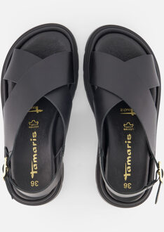 Tamaris Sandalen zwart Leer - 37,38,39,40,41,36,42