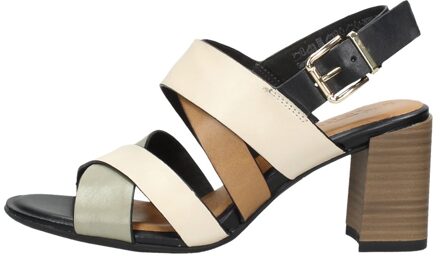 Tamaris Sandalette Dames Zwart/Groen/Beige/Cognac