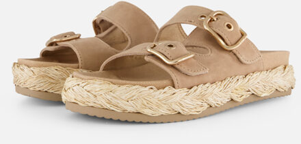 Tamaris Slippers beige Leer - 36,37,38,39,40,41,42